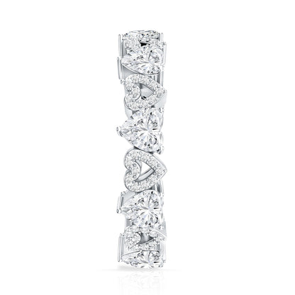 Certified Lab Grown Diamond Heart Wedding Band