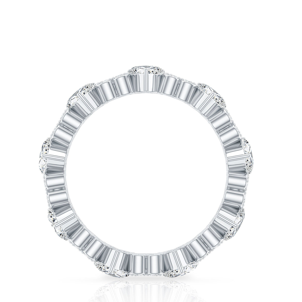 Certified Lab Grown Diamond Heart Wedding Band