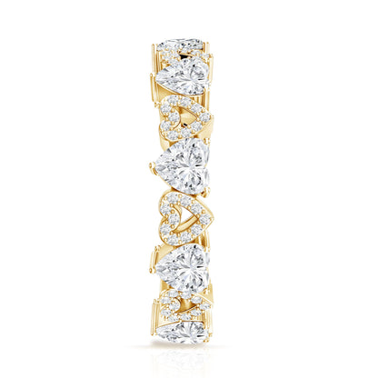 Certified Lab Grown Diamond Heart Wedding Band