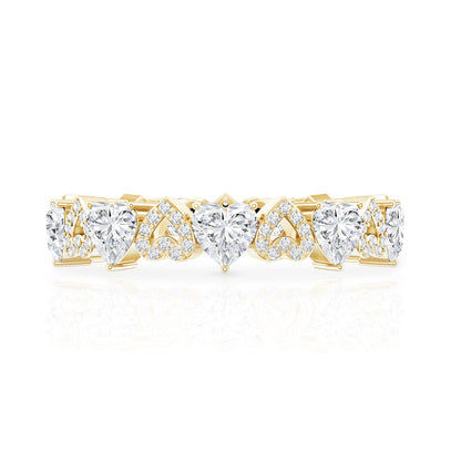 Certified Lab Grown Diamond Heart Wedding Band