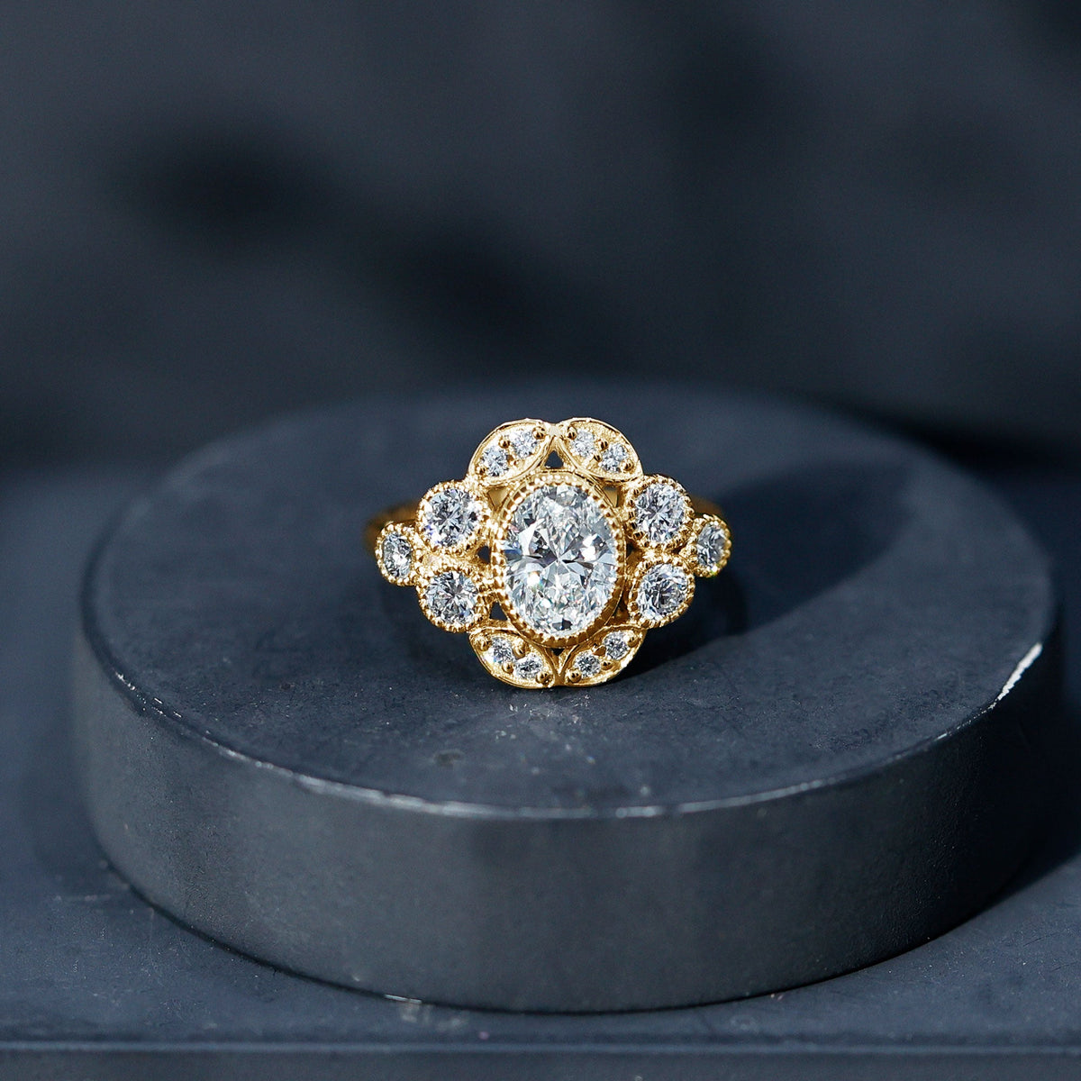 Certified Lab Grown Diamond Oval Engagement Ring