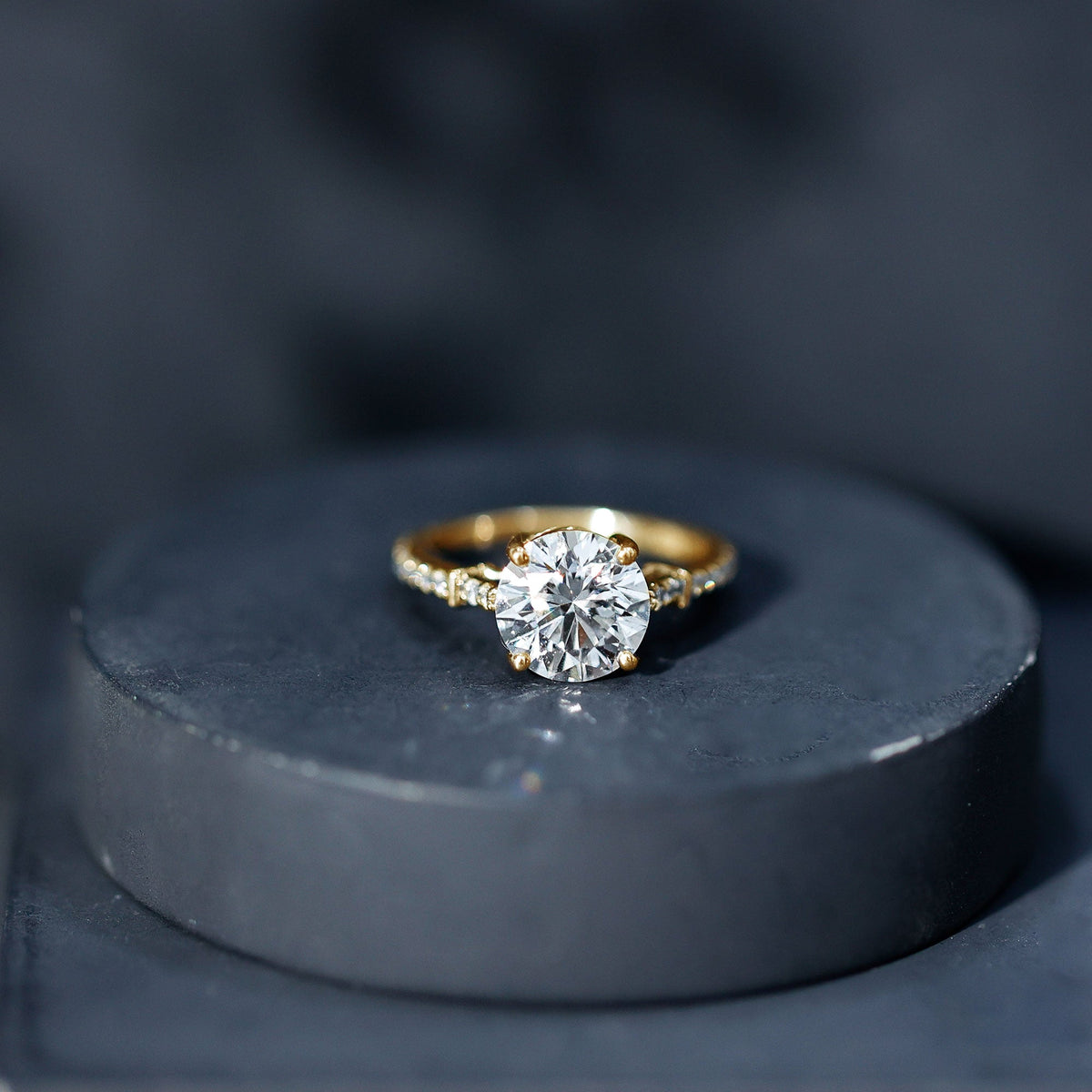Certified 2 Carat Lab Grown Diamond Simple Engagement Ring