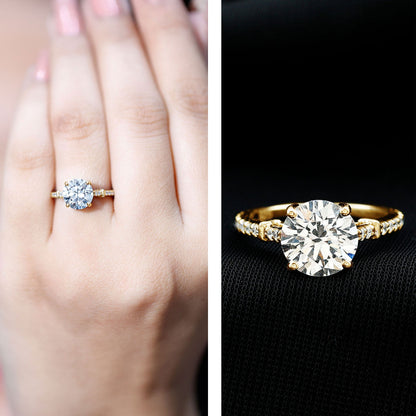 Certified 2 Carat Lab Grown Diamond Simple Engagement Ring