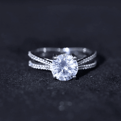 Certified 2 Carat Lab Grown Diamond Split Shank Engagement Ring