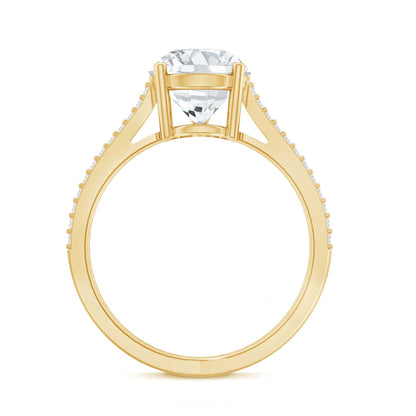 Certified 2 Carat Lab Grown Diamond Split Shank Engagement Ring