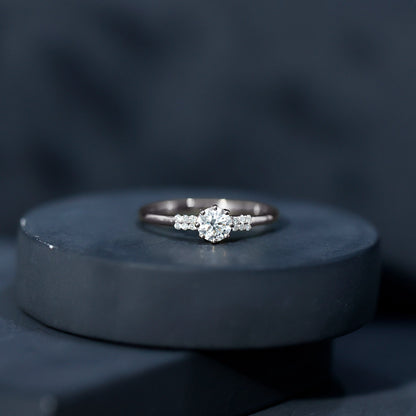 Certified 0.4 Carat Lab Grown Diamond Solitaire Promise Ring