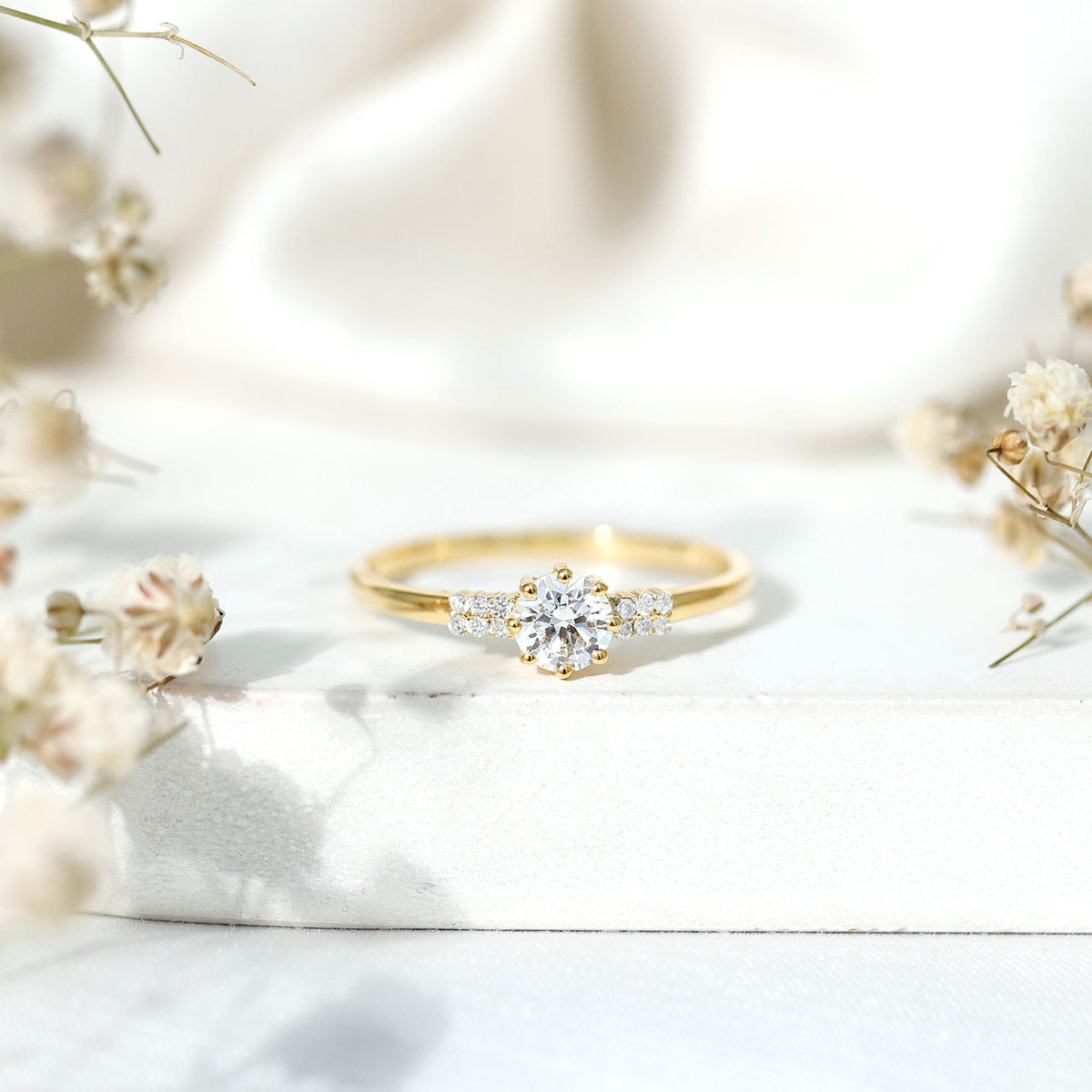 Certified 0.4 Carat Lab Grown Diamond Solitaire Promise Ring