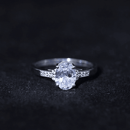 Certified 1.2 Carat Oval Lab Grown Diamond Solitaire Engagement Ring