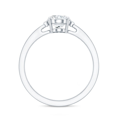 Certified 1.2 Carat Oval Lab Grown Diamond Solitaire Engagement Ring