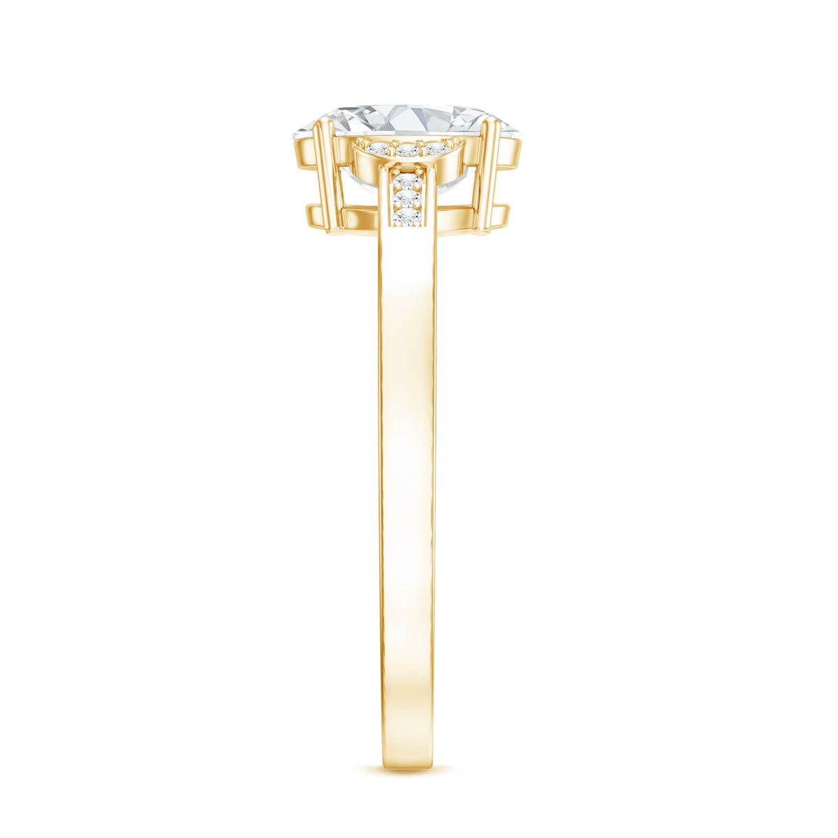 Certified 1.2 Carat Oval Lab Grown Diamond Solitaire Engagement Ring
