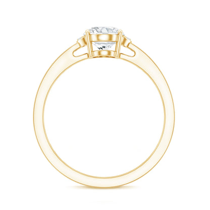 Certified 1.2 Carat Oval Lab Grown Diamond Solitaire Engagement Ring