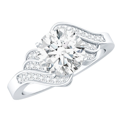 Certified 2 Carat Lab Grown Diamond Unique Engagement Ring