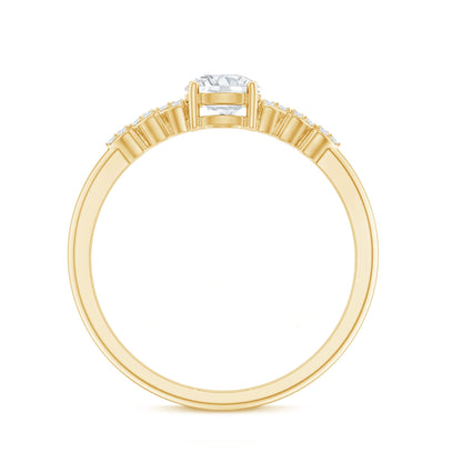 Certified 0.4 Carat Lab Grown Diamond Designer Engagement Ring