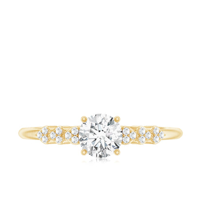 Certified 0.4 Carat Lab Grown Diamond Designer Engagement Ring