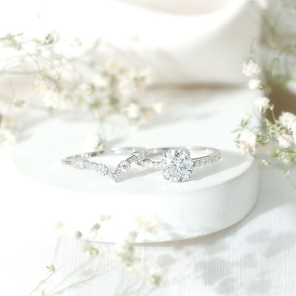 Certified Lab Grown Diamond Bridal Ring Set For Women