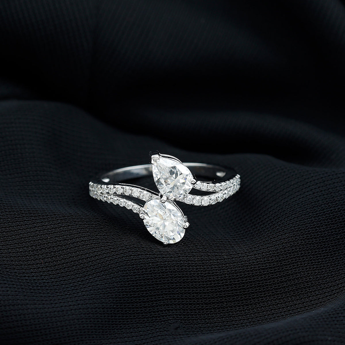 Certified Lab Grown Diamond Toi Et Moi Engagement Ring