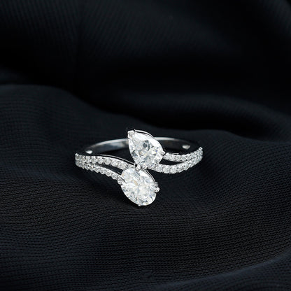 Certified Lab Grown Diamond Toi Et Moi Engagement Ring