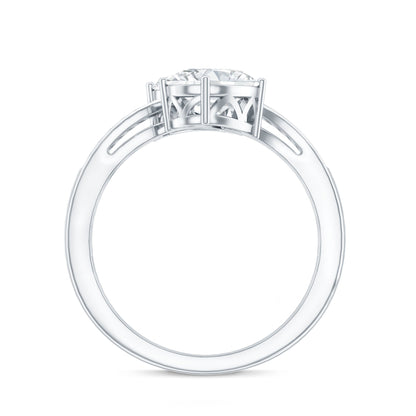 Certified Lab Grown Diamond Designer 2 Stone Engagement Ring
