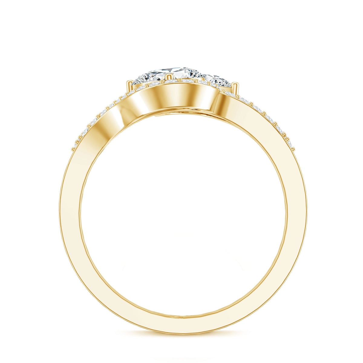 Certified Lab Diamond Toi Et Moi Designer Engagement Ring
