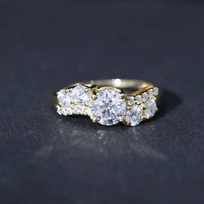 Certified Lab 1.2 Carat Round Diamond Designer Engagement Ring