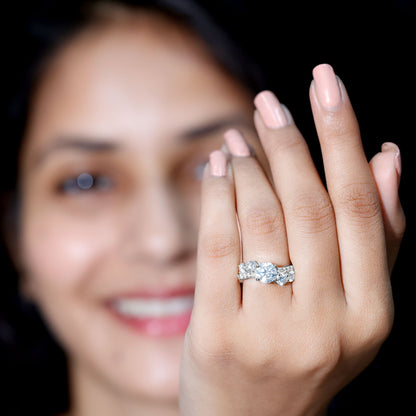 Certified Lab 1.2 Carat Round Diamond Designer Engagement Ring
