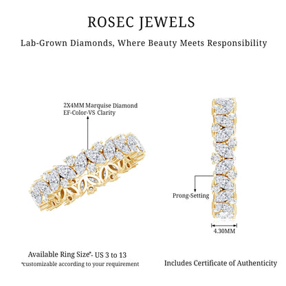 Certified Lab Grown Diamond Full Eternity Wedding Ring