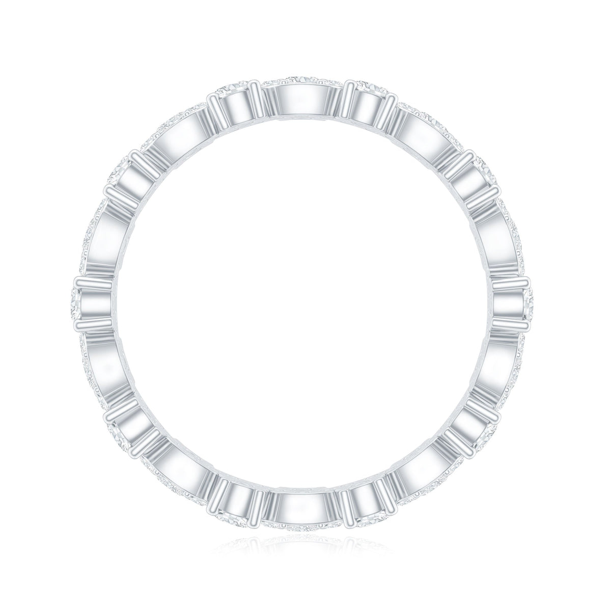 Certified Lab Grown Diamond Designer Wedding Eternity Ring