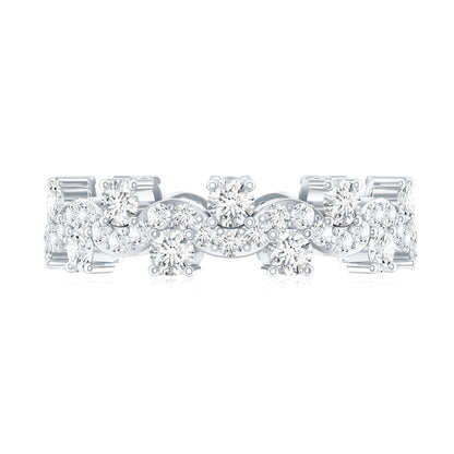 Certified Lab Grown Diamond Designer Wedding Eternity Ring