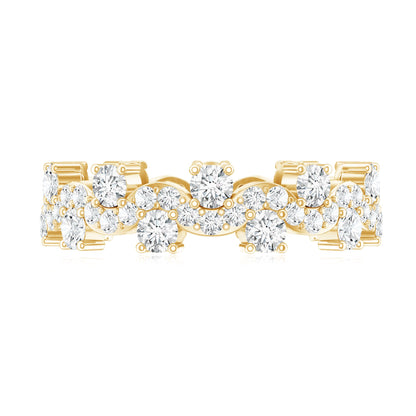 Certified Lab Grown Diamond Designer Wedding Eternity Ring