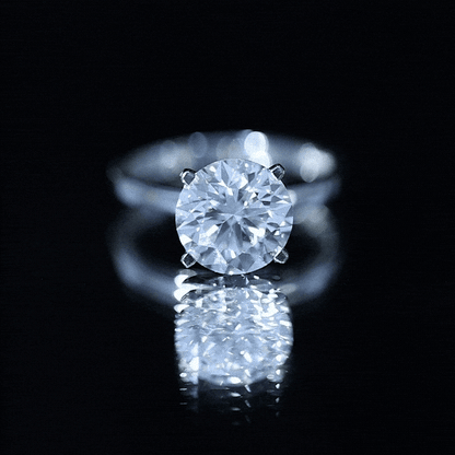 IGI Certified 3 CT Round Lab Grown Diamond Solitaire Engagement Ring
