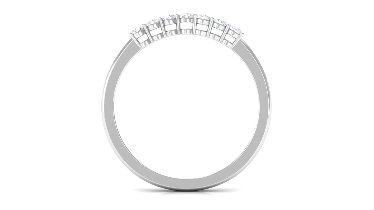 Minimalist Diamond Wedding Band Ring with Certificate