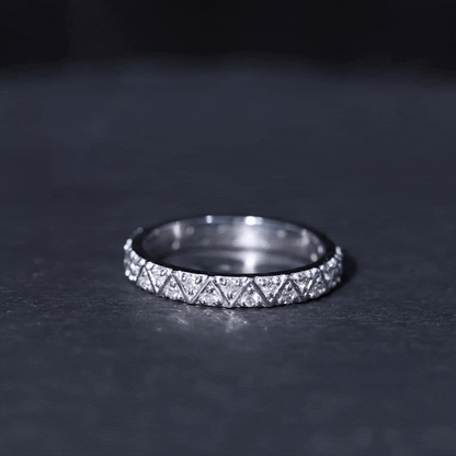 Diamond Band Ring in Surface Prong Set