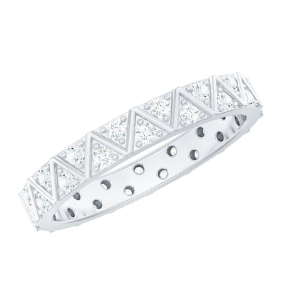 Diamond Band Ring in Surface Prong Set