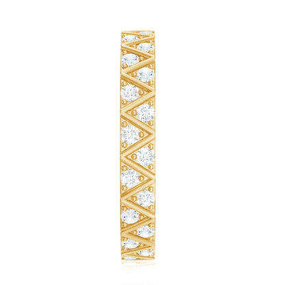 Diamond Band Ring in Surface Prong Set