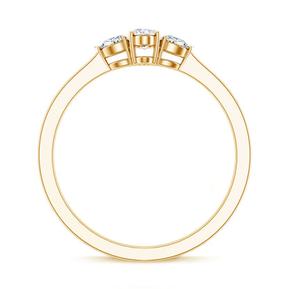 Real Diamond 3 Stone Promise Ring for Valentines