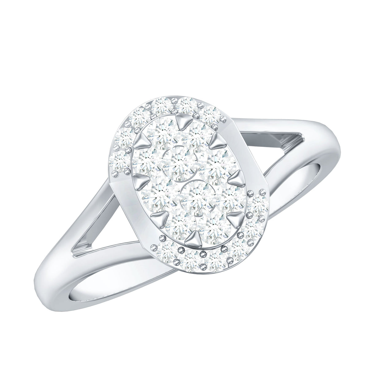 Classic Diamond Engagement Ring with Split Shank