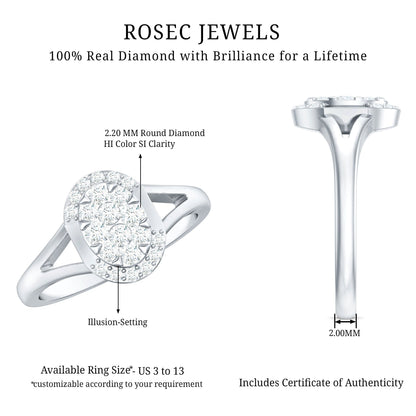 Classic Diamond Engagement Ring with Split Shank