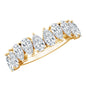 Pear Cut Moissanite Half Eternity Ring for Women