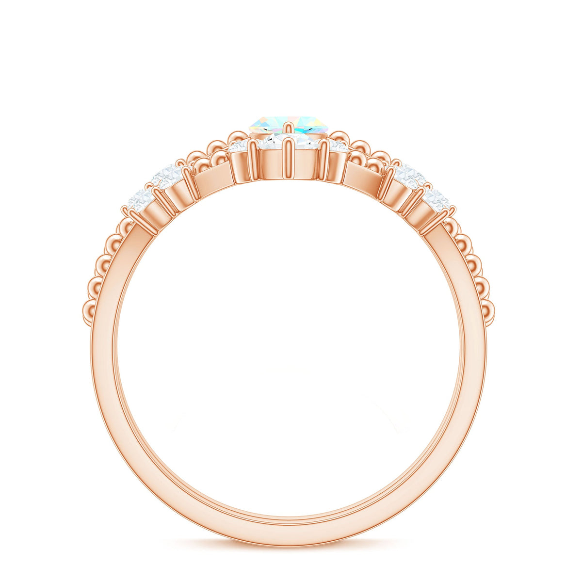Certified 0.5 Carat Real Ethiopian Opal Marquise Engagement Wedding Ring Set of 2