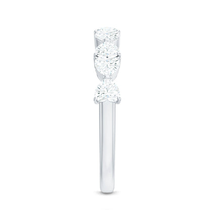 Heart Shaped Moissanite Wedding Band for Women