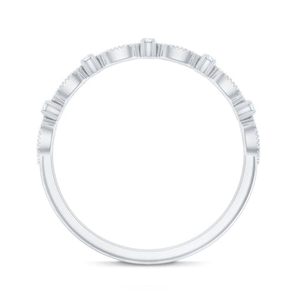 Designer Diamond Half Eternity Ring for Valentines