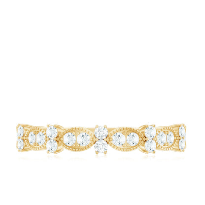 Designer Diamond Half Eternity Ring for Valentines