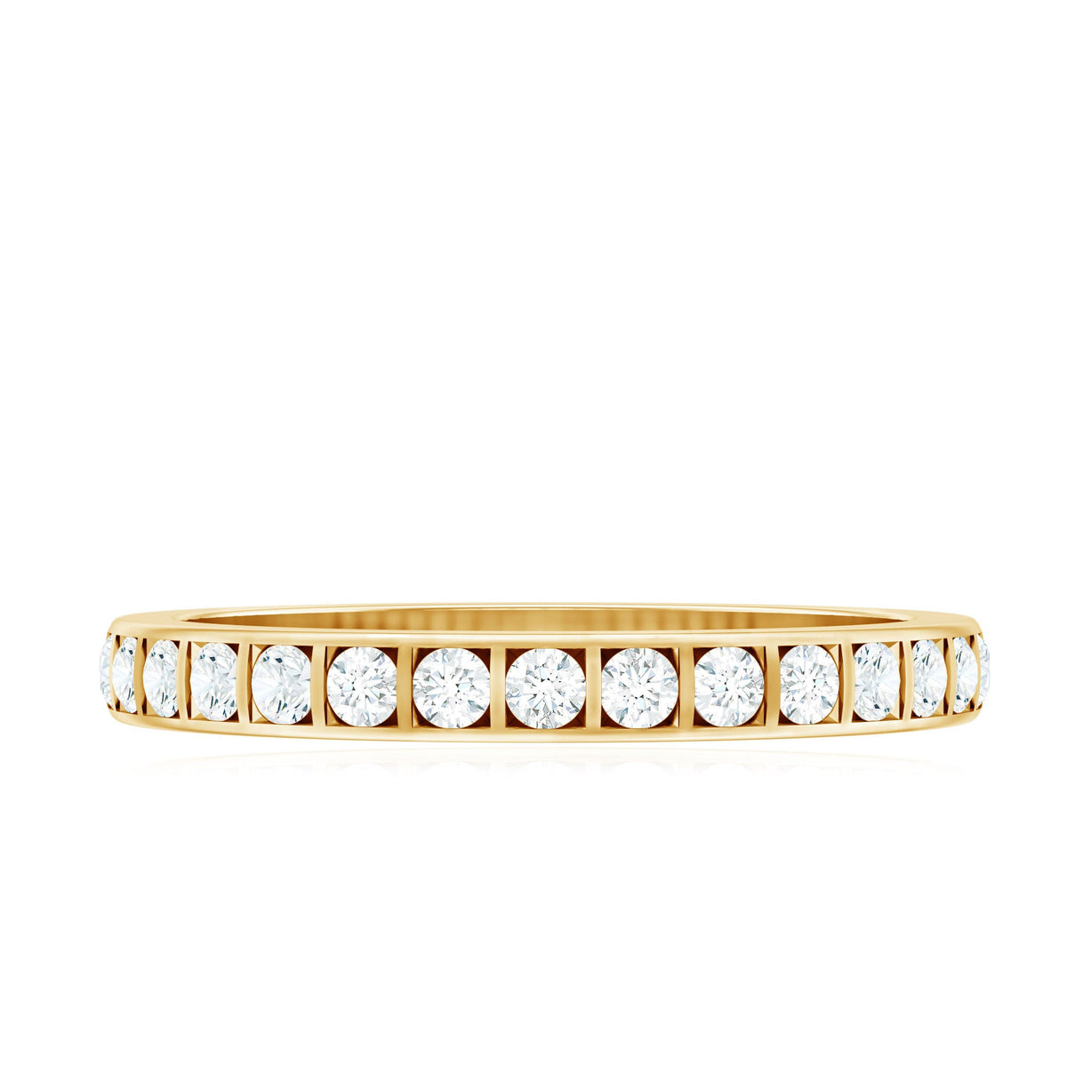 Bar Set Moissanite Half Eternity Band For Women