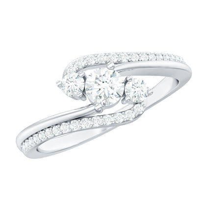 Certified Diamond 3 Stone Engagement Ring