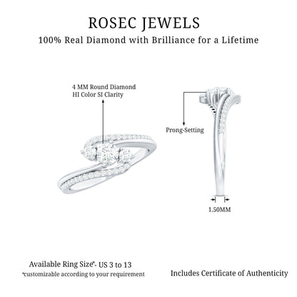 Certified Diamond 3 Stone Engagement Ring