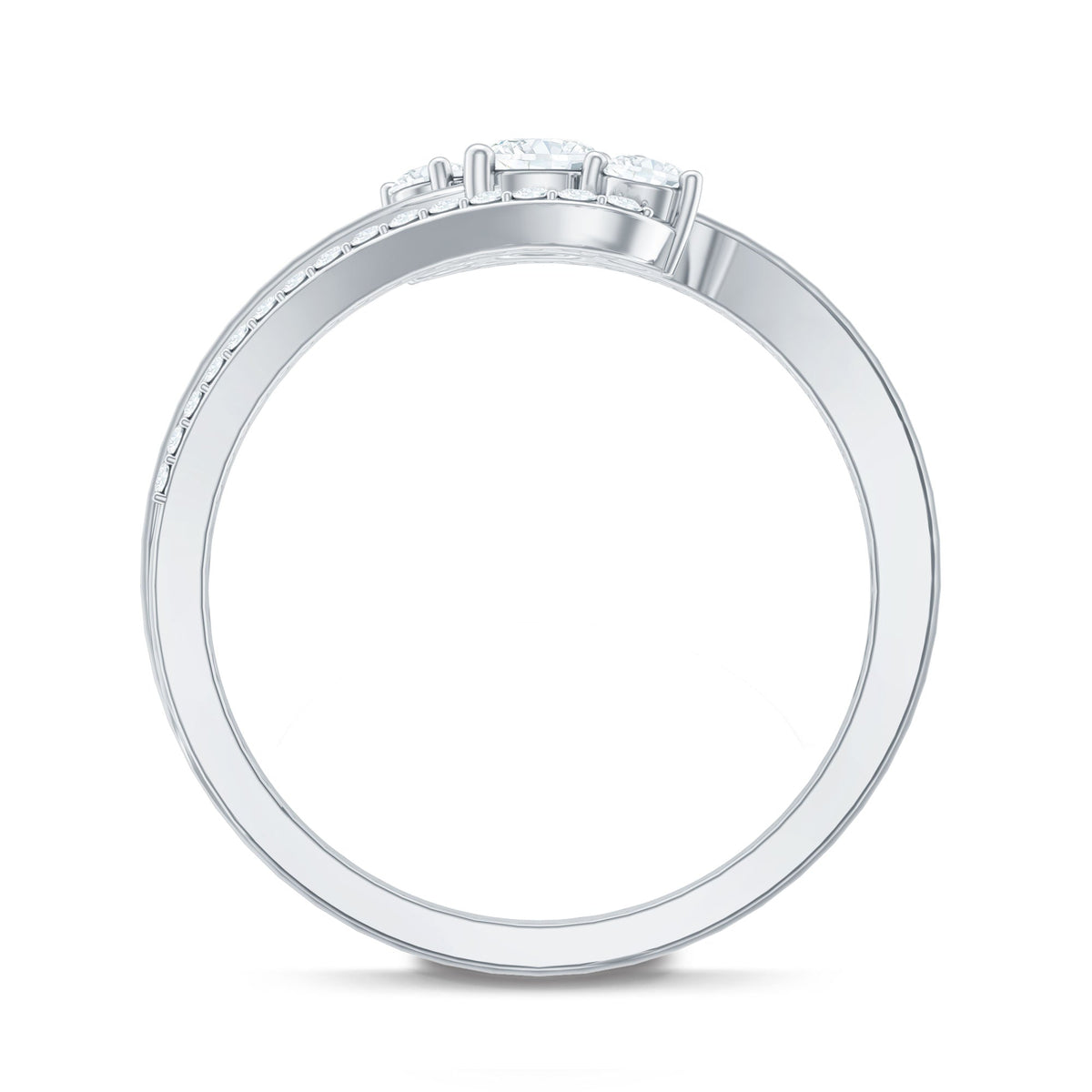 Certified Diamond 3 Stone Engagement Ring