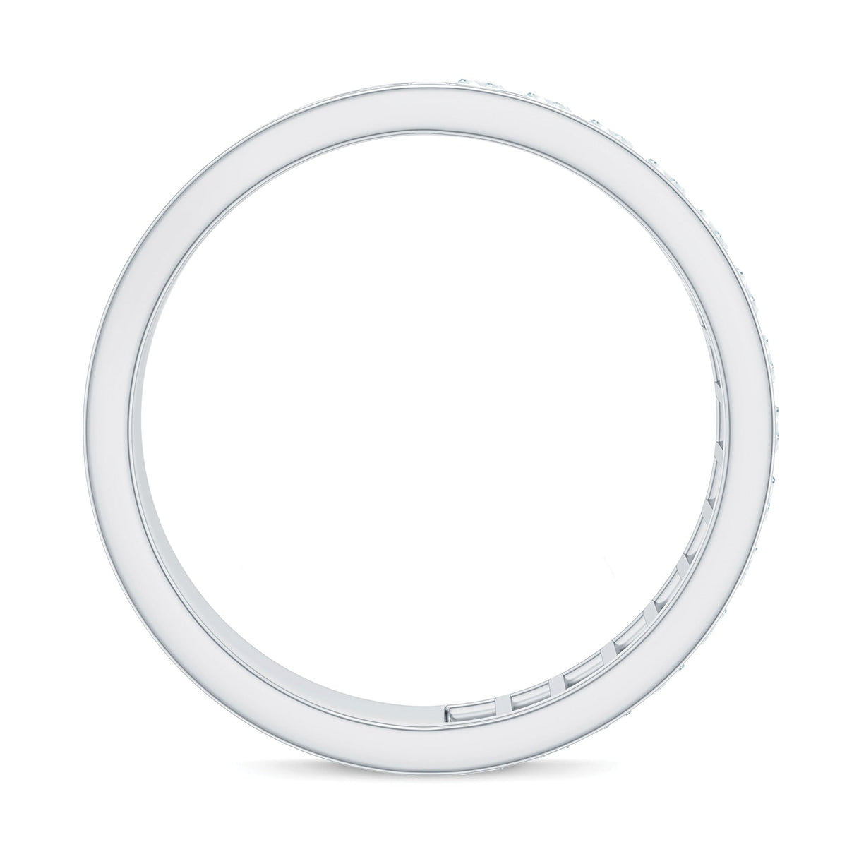Certified Moissanite Wide Eternity Wedding Band