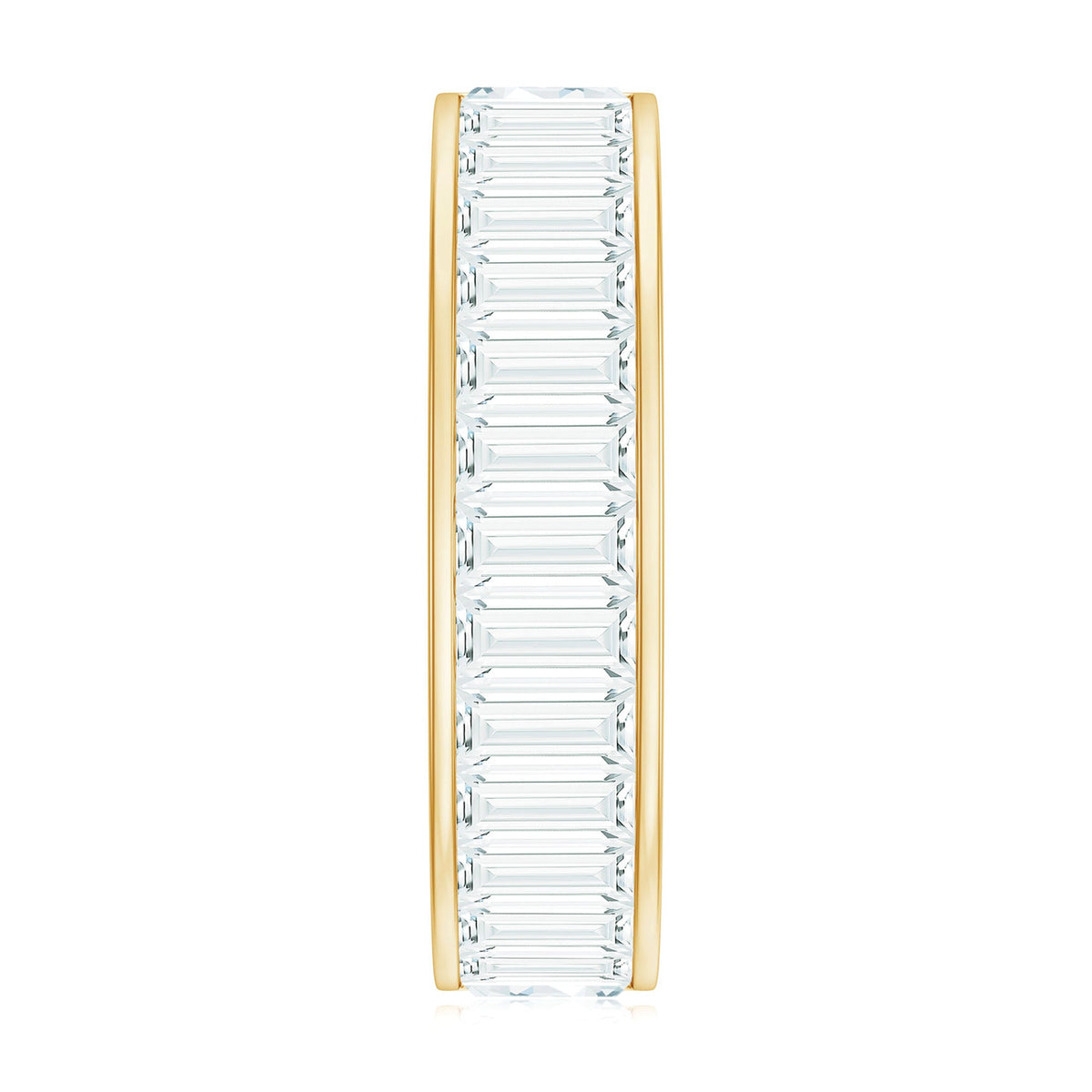 Certified Moissanite Wide Eternity Wedding Band