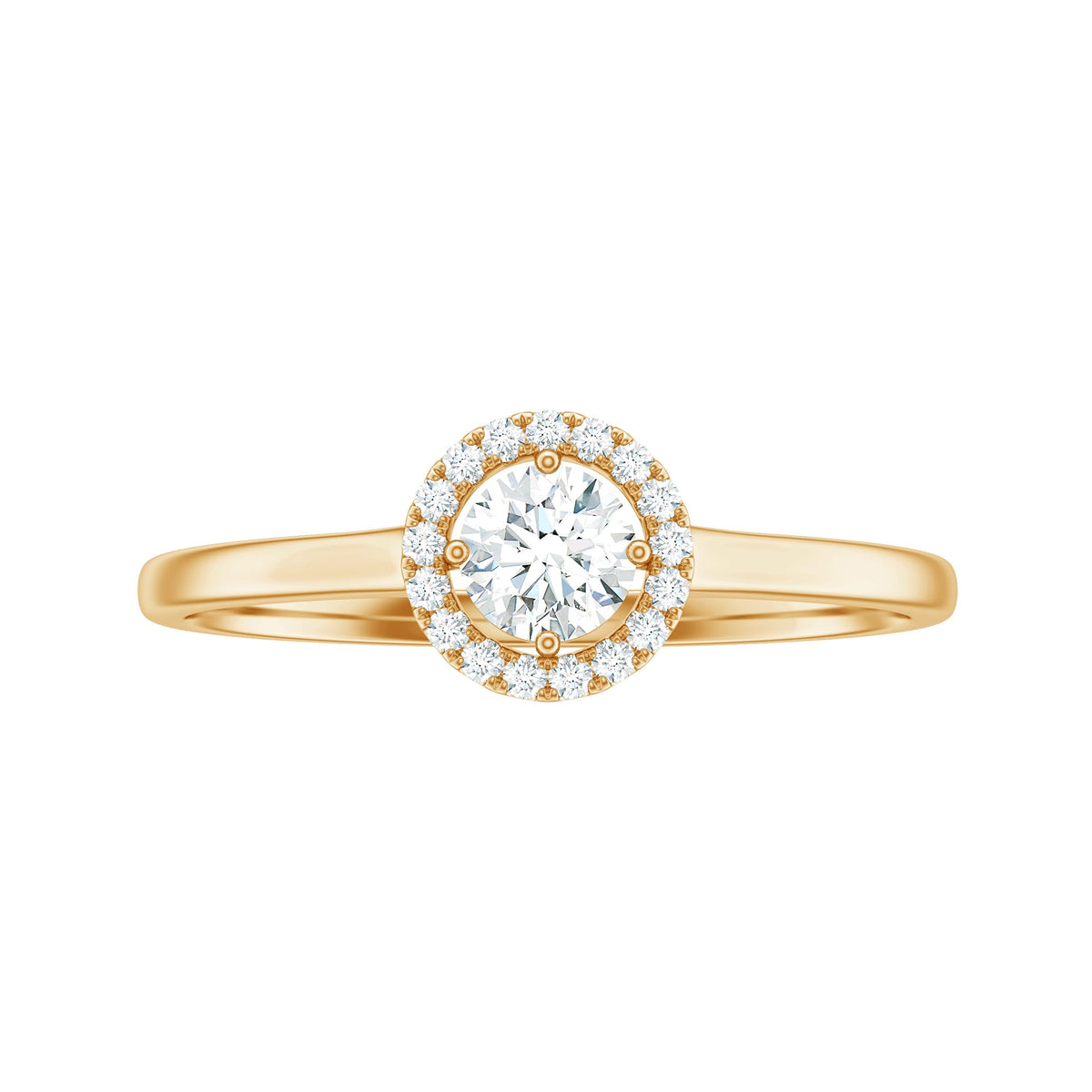Certified Moissanite Promise Ring for Her with Halo