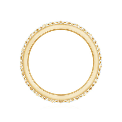 Certified Marquise Moissanite Wedding Band
